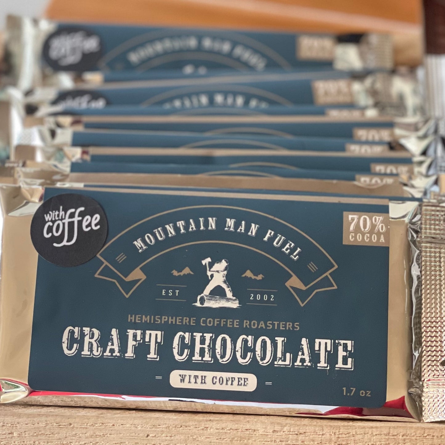 Mountain Man Craft Chocolate Bar with Coffee