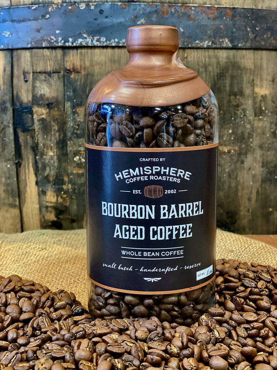 Bourbon Barrel Aged Coffee 11 oz. Bottle Hemisphere Coffee Roasters