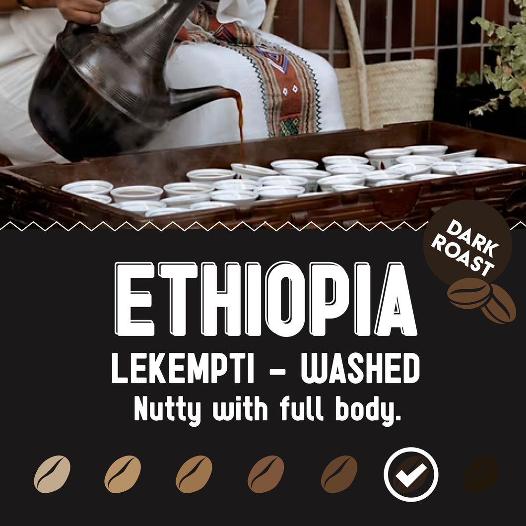 Ethiopia Lekempti Washed Dark Roast | Bulk 5lb.