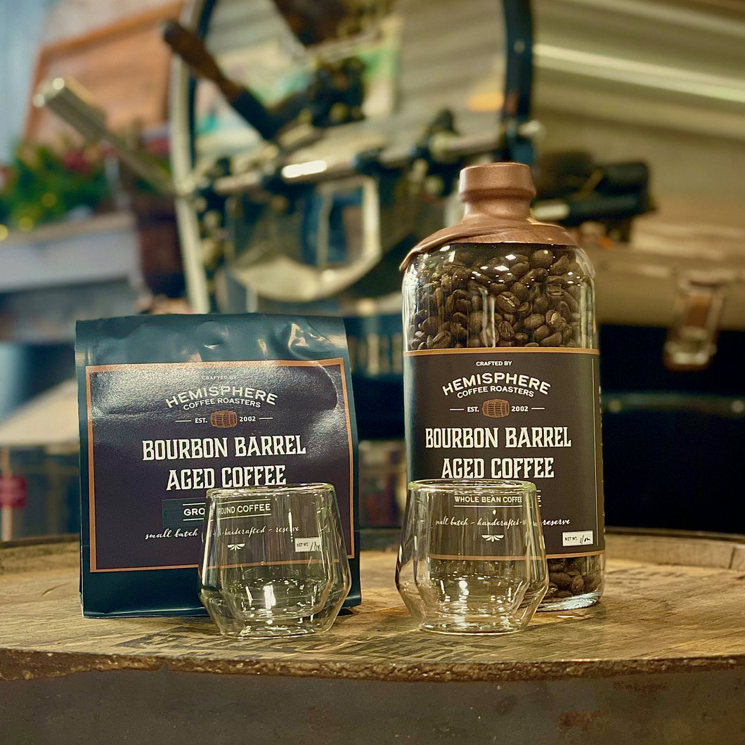 Bourbon Barrel Aged Coffee | Premium Gift Set.