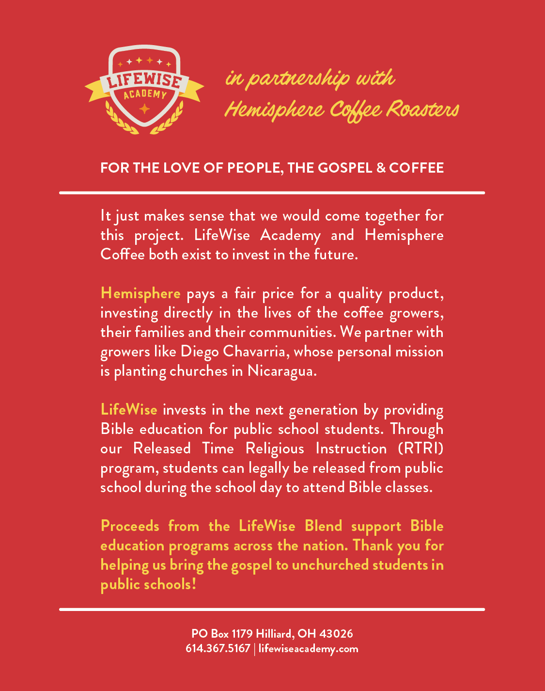 LifeWise Blend - Full City Roast | Single Cup